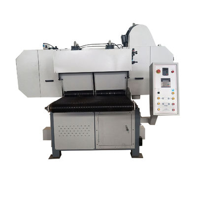 0.37kw Hebemotor Horizontale Holzbandsäge mit doppelten Klingen und Förderer