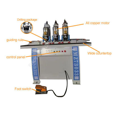 1.5kw*3 Aluminium Profil Scharnier und Mini-Bohrmaschine für mehrsachsige Tiefenbohrungen