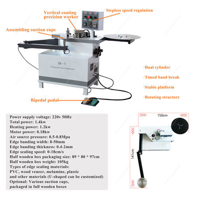 Einfache Bedienung W-1 Holzbearbeitung Automatische kleine Rand Banding Kurve Maschine für zu Hause