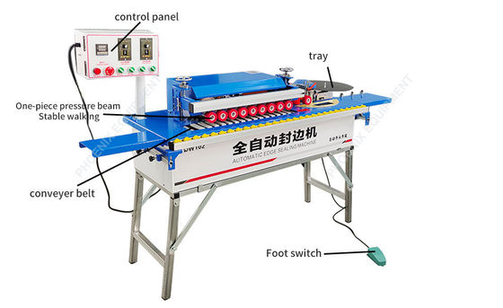 Spezielle Möbelrandbandmaschine mit geringer Größe und automatischem Trimmen von DW102