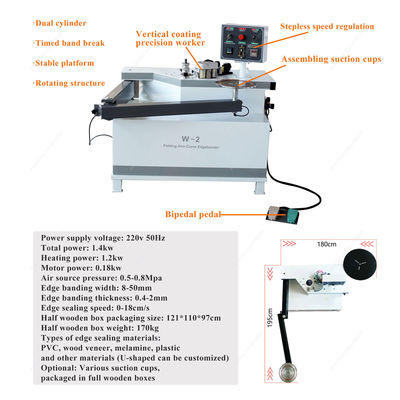 Automatische Kantenbindermaschine für MDF-Rechte und Bevel-Laminat-Ecke PVC-Kleine Kantenbender
