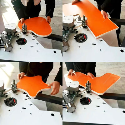 Automatische Klebebandmaschine für geschwungenes Veneer und Massivholzstreifen