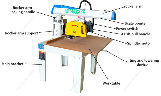 Profi-Holzschneidegerät MJ2236 / MJ2238 Tisch Radialarm Kreissäge