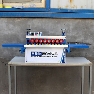 Hochproduktive tragbare Randbandmaschine mit automatischem Kleben und Trimming Puffing