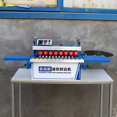 Kleine Holzbearbeitung MDF Polnische Randbander Halbautomatische PVC-Kantenbandmaschine