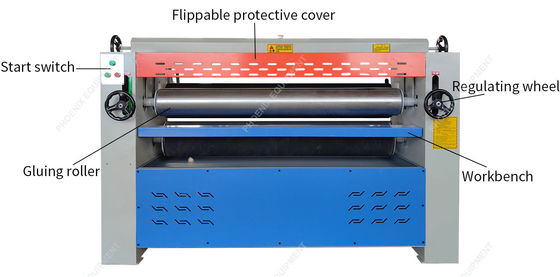 2.2kW Leistung Doppelkleberverbreiter-Rolle für 1300mm Sperrholz-Kleberverbreiter-Maschine