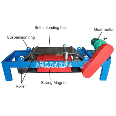 500 mm Gürtel Industriebergbau Rollen Selbstentladung Magnetische Trennseparator mit hoher Kapazität